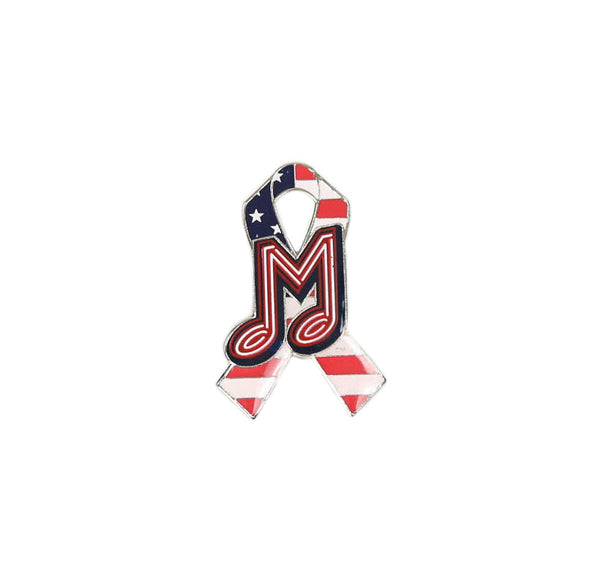 Memphis Redbirds Patriotic Ribbon Music M Lapel Pin