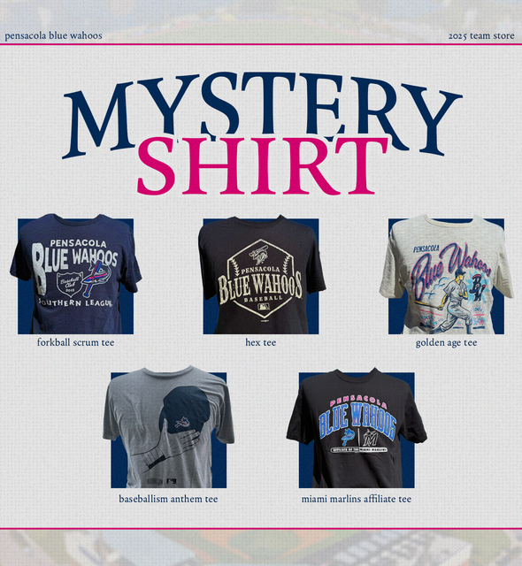 Pensacola Blue Wahoos Mystery Shirt