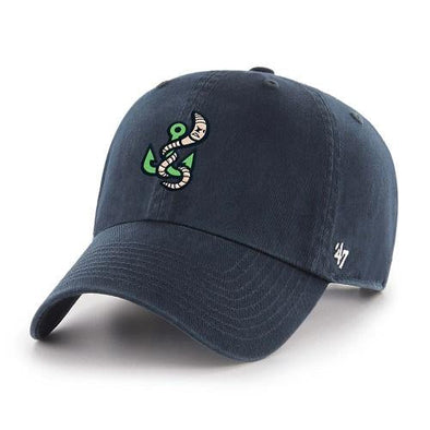 Gwinnett Stripers '47 Alternate Worm Logo Navy Clean Up Cap