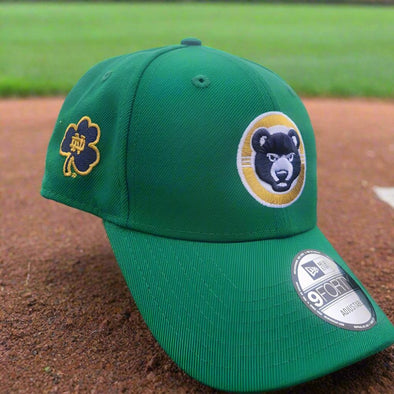 South Bend Cubs New Era 9Forty Adjustable Green University of Notre Dame Co-Branded Cap