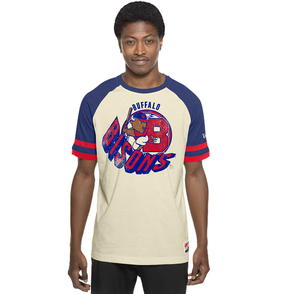 Buffalo Bisons NE Vintage Game Raglan Tee