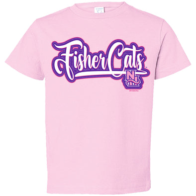 New Hampshire Fisher Cats Toddler Pink Waverly Tee