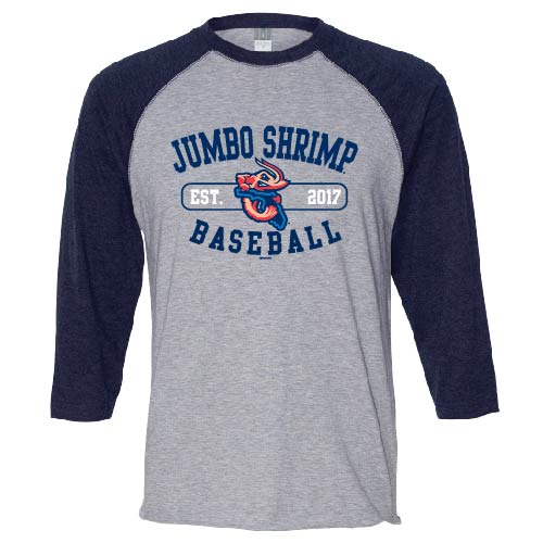 Jacksonville Jumbo Shrimp Bimm Ridder 3/4 Raglan Tee