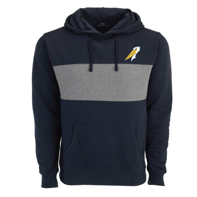 Myrtle Beach Pelicans Vantage Apparel Navy Alternate Logo Blocked Hoody