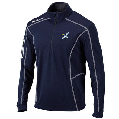 Myrtle Beach Pelicans Columbia Sportswear Navy Flying Pelican Shotgun Quarter Zip