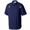 Myrtle Beach Pelicans Columbia Sportswear Navy Primary Logo Tamiami Short Sleeve Shirt