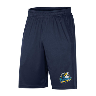 MYRTLE BEACH PELICANS UNDER ARMOUR NAVY TECH SHORT