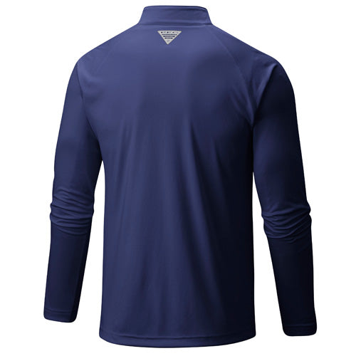 MYRTLE BEACH PELICANS COLUMBIA SPORTSWEAR NAVY TERMINAL TACKLE 1/4 ZIP