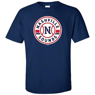 Nashville Sounds Adult Navy Primary Logo Tee