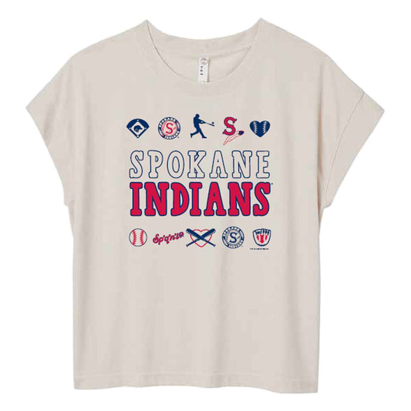 Spokane Indians Ladies Natural Vintage Wash Tee