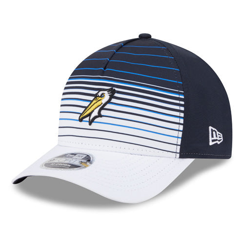 Myrtle Beach Pelicans New Era White and Navy Alternate Gradient Adjustable Cap