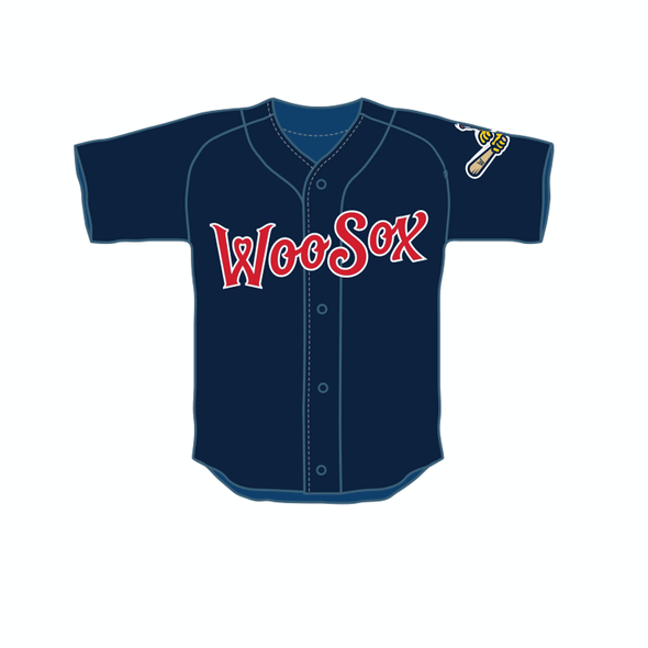 Worcester Red Sox Navy Youth WooSox Replica Jersey