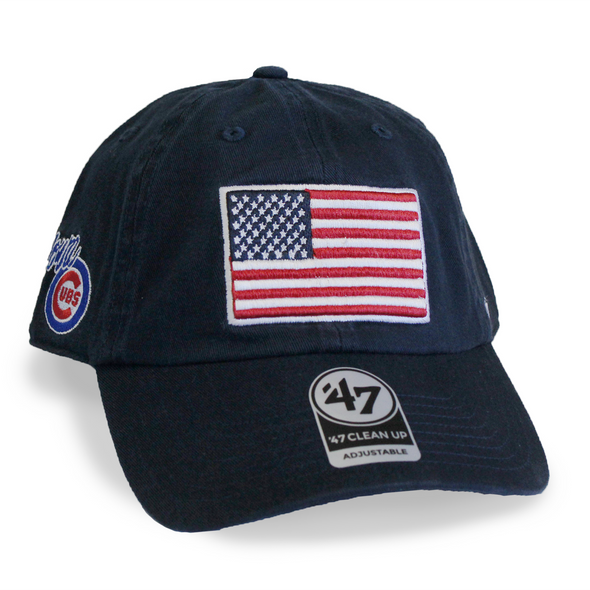 Men's Iowa Cubs Heritage Flag Clean Up Cap, Navy