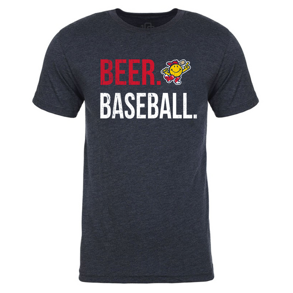 Navy Beer Baseball Tee