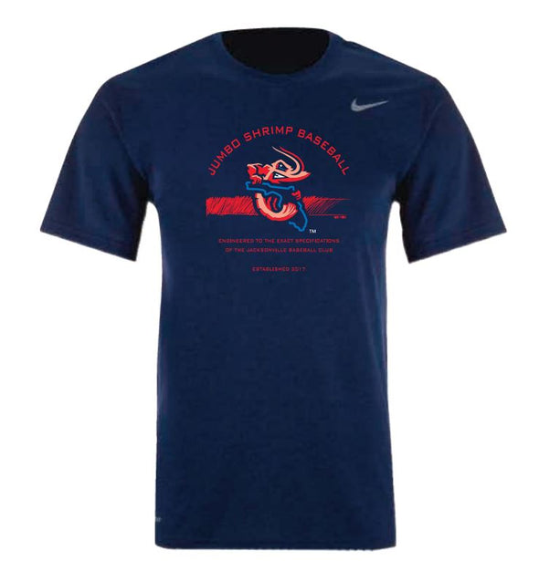 Jacksonville Jumbo Shrimp Nike Youth Navy Dri-Fit