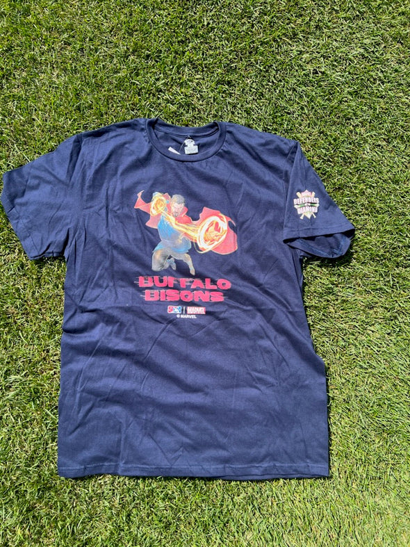 Buffalo Bisons Navy Marvel Strange Tee