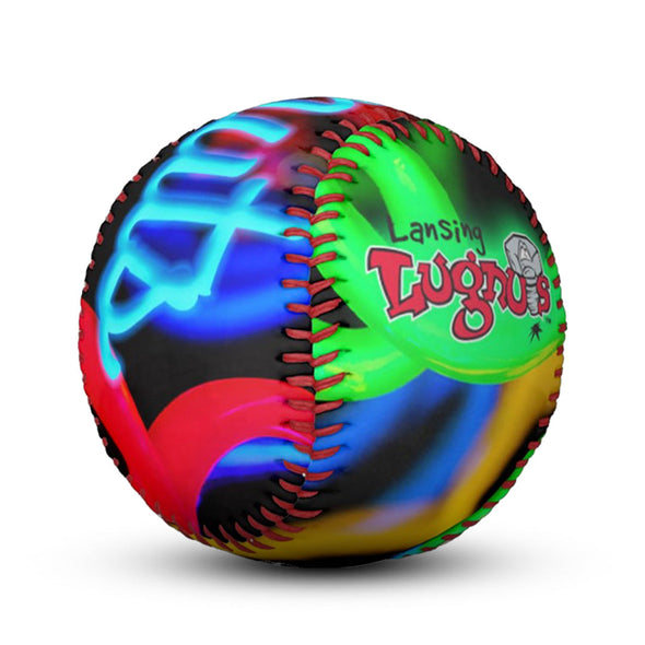 Lansing Lugnuts Neon Baseball