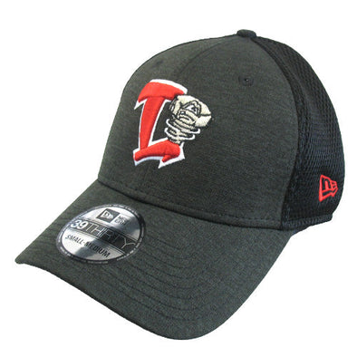 Lansing Lugnuts New Era 3930 Black Shadow Mesh Cap