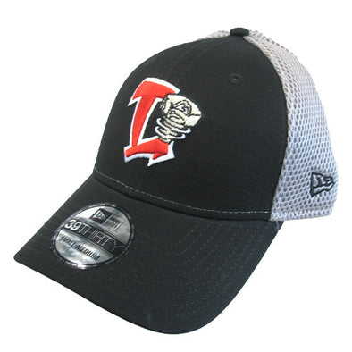 Lansing Lugnuts New Era 3930 Black/Silver Mesh Cap