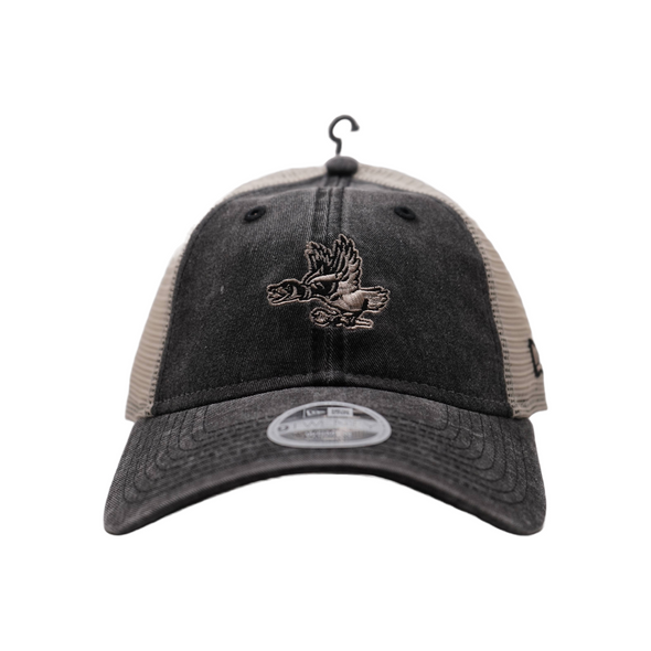 Beloit Sky Carp New Era Ladies 9Twenty Home Black Micro Trucker Hat