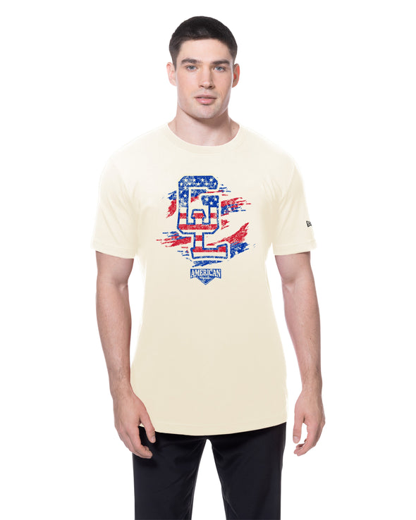 Great Lakes Loons 2025 New Era Stars and Stripes Short Sleeve Tee