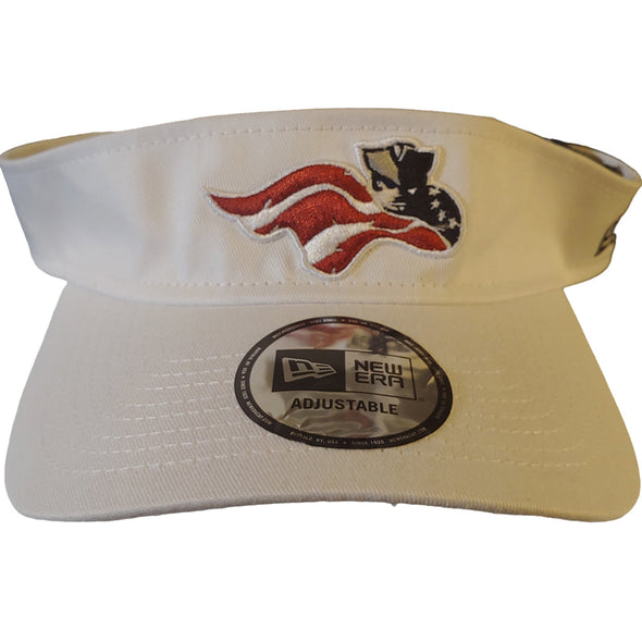 Somerset Patriots New Era White Clutch Hook Loop Adjustable Visor