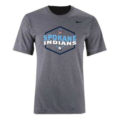 Spokane Indians Nike Gray Short Sleeve Dri-Fit Tee