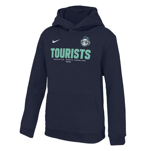 The Asheville Tourists Youth Nike Club Fleece Hoodie