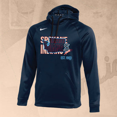 Spokane Indians Nike Navy Therma Hoodie