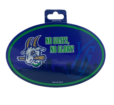 Hartford Yard Goats No Goats No Glory Oval Sticker