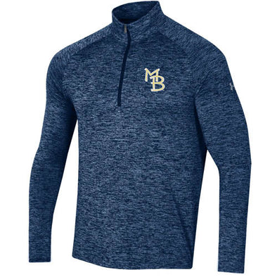 MYRTLE BEACH PELICANS UNDER ARMOUR NAVY GAME TECH TWIST QUARTER ZIP