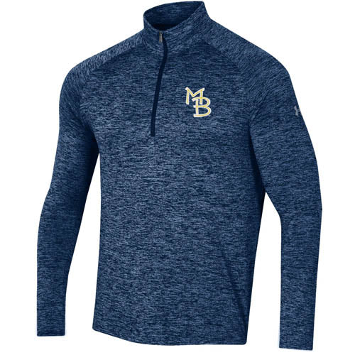 Myrtle Beach Pelicans Under Armour Navy Game Tech Twist Quarter Zip