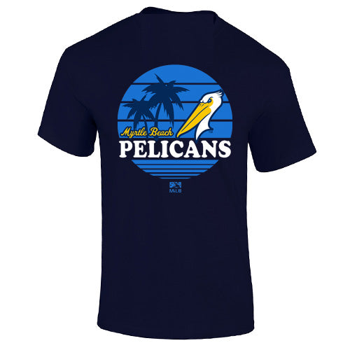 Myrtle Beach Pelicans Navy Walkoff Left Chest Logo Tee