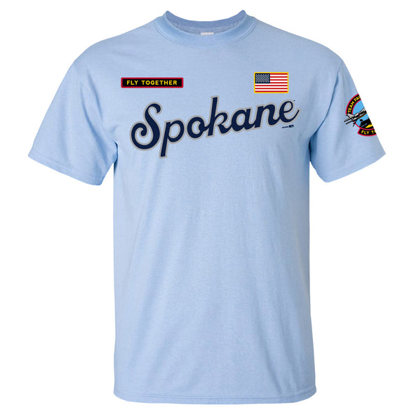 Spokane Indians Operation Fly Together Light Blue Tee