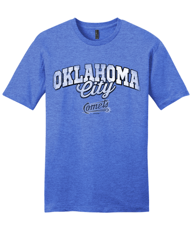 OKC Comets Royal Blue Arch Script Tee