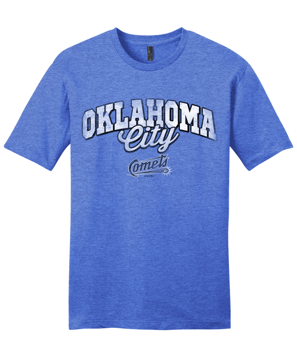 OKC Comets Royal Blue Arch Script Tee