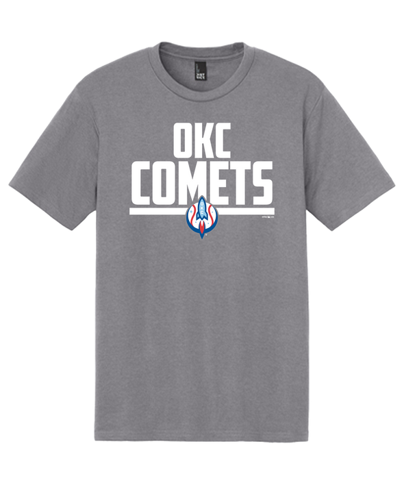 OKC Comets Grey Rocket On Deck Tee
