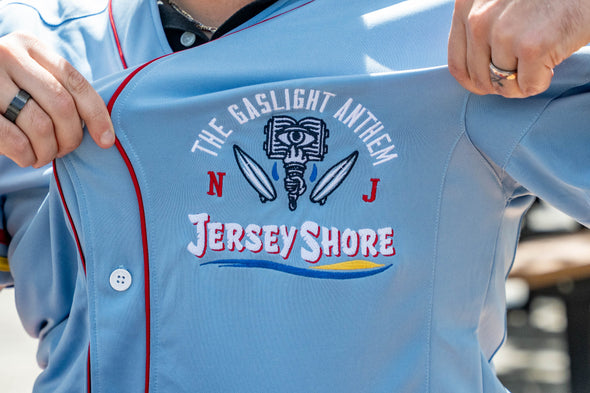 Jersey Shore BlueClaws Official League JSBC X Gaslight Anthem Baseball Jersey