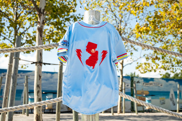 Jersey Shore BlueClaws Official League JSBC X Gaslight Anthem Baseball Jersey