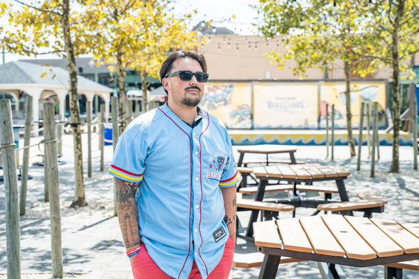 Jersey Shore BlueClaws Official League JSBC X Gaslight Anthem Baseball Jersey