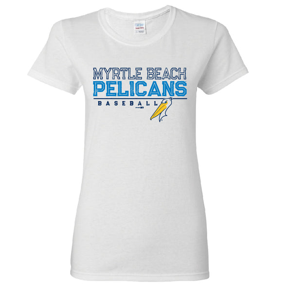 Myrtle Beach Pelicans Bimm Ridder Ladies White Opposition Tee