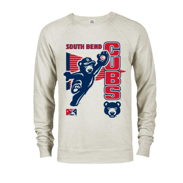 South Bend Cubs Oatmeal Fleece Crew Neck Sweatshirt