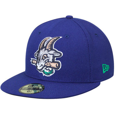 Hartford Yard Goats New Era On-Field Road Cap in Royal Blue