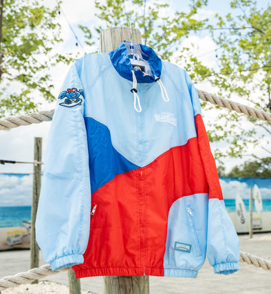Jersey Shore BlueClaws Official League JSBC Tri Color Chute Jacket