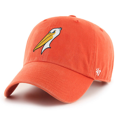 Myrtle Beach Pelicans 47 Brand Orange MiLB x NCAA Clemson University Alternate Adjustable Sure Shot Clean Up Cap