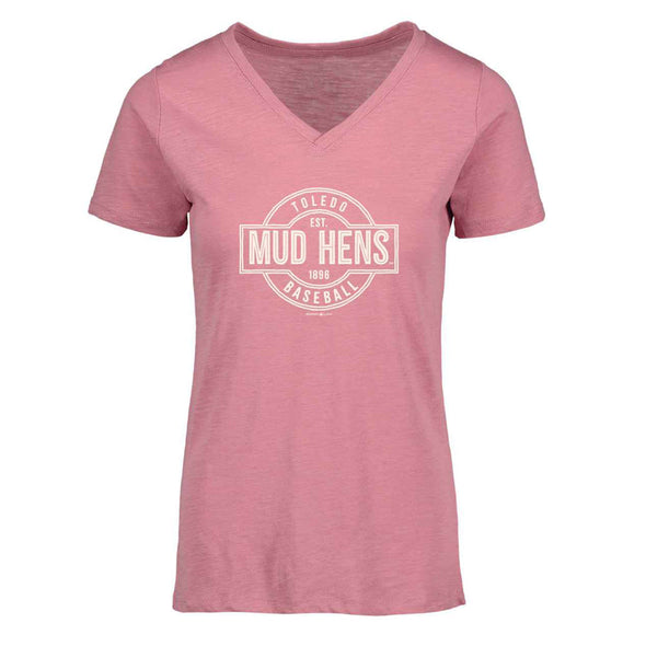 Toledo Mud Hens Orchid Ice Vera V-neck Ladies T