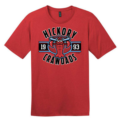 Hickory Crawdads Oval Red Tee