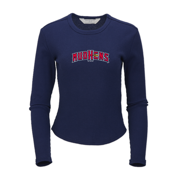 Toledo Mud Hens Ladies Waffle Baby Long Sleeve T