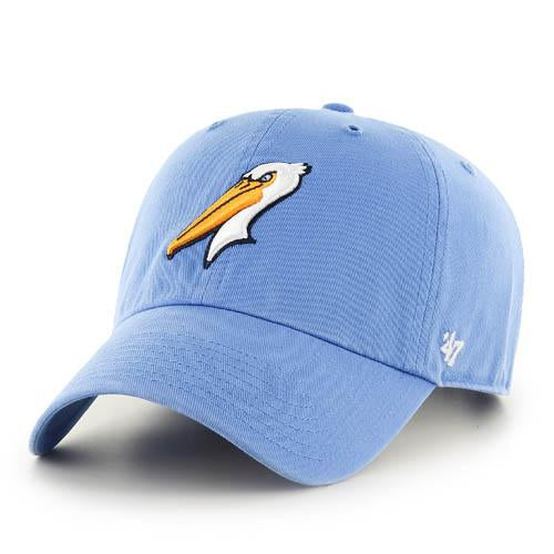 Myrtle Beach Pelicans 47 Brand Periwinkle Blue Alternate Adjustable Clean Up Cap