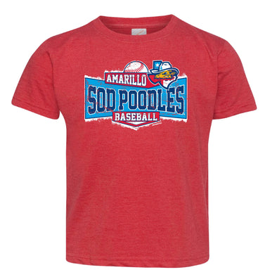 Amarillo Sod Poodles Red State Perkins Toddler Tee